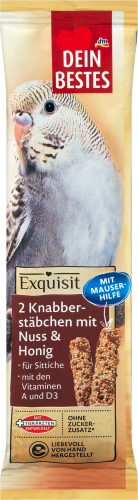Nagersnack, Knabberstäbchen mit Nuss, Honig, Exquisit, 70 g