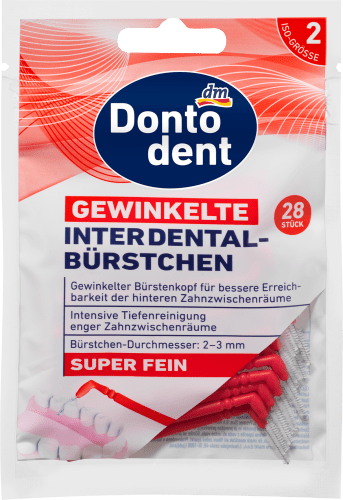 Dontodent Interdentalbürsten gewinkelt rot 0,4 mm ISO 2, 28 St, 28 St