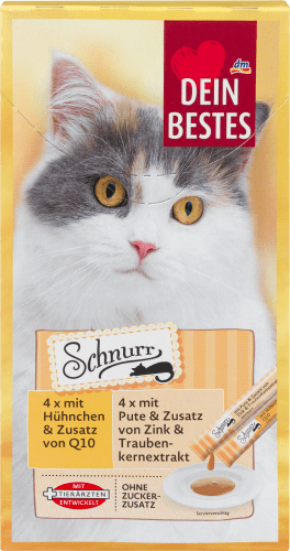 Katzenleckerli, Huhn & g Pute, (8 Stück), Multipack Schnurr, 120