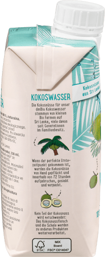 l Kokoswasser, natur, 0,33