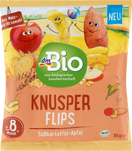 Hochwertige Neuerscheinungen Babysnack Knusper-Flips Süßkartoffel-Apfel, ab g 30 8. Monat, dem