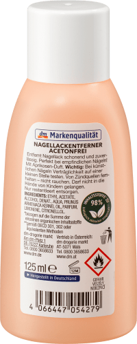 125 Acetonfrei Nagellackentferner Aprikosenduft, ml