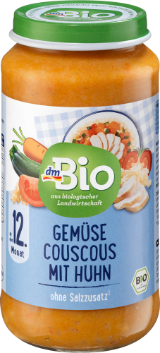 Menü Gemüse-Couscous mit Huhn, ab 250 g dem Monat, 12