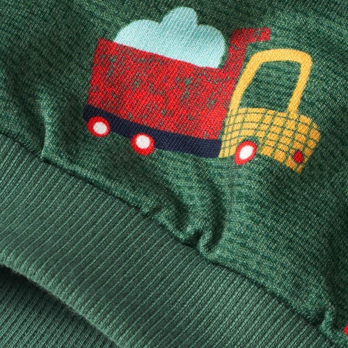 Sweatshirt Pro Climate mit Fahrzeug-Muster, 74, St grün, 1 Gr