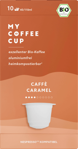 Kaffeekapseln, Caramel, kompostierbar, 10 St