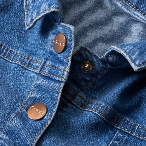 Jeansstoff, aus St blau, 116, 1 Jacke Gr.