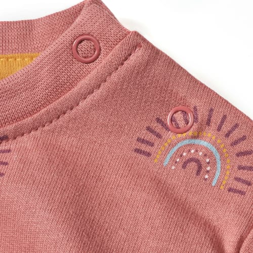 Sweatshirt mit 1 St rosa, 80, Gr. Regenbogen-Muster