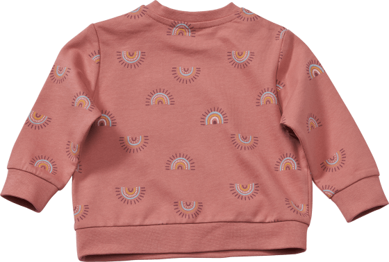 Sweatshirt mit Gr. Regenbogen-Muster, 1 rosa, St 74