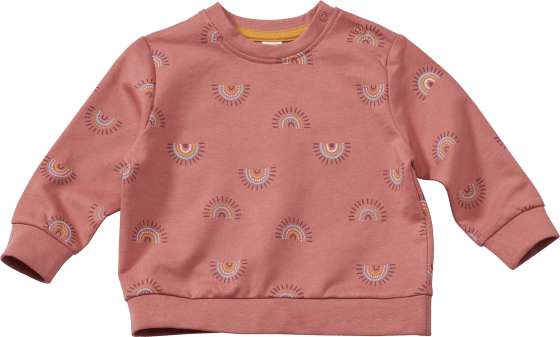 Sweatshirt mit Regenbogen-Muster, rosa, Gr. 74, 1 St