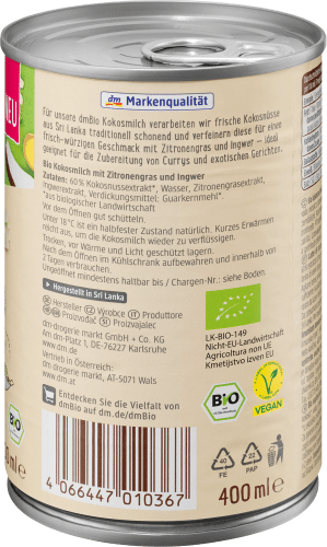 Kokosmilch Zitronengras, 400 ml