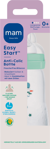 260 ml, Babyflasche Anti-Colic, Start mint, von an, Easy St 1 Geburt
