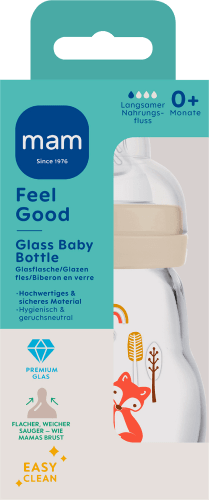 Babyflasche aus Glas Good ml, Geburt matt, an, Feel creme, St 1 von 170