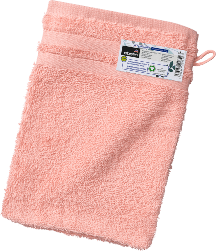 Waschlappen aus Frottee rosa 100% Bio-Baumwolle GOTS-zertifiziert, 1 St