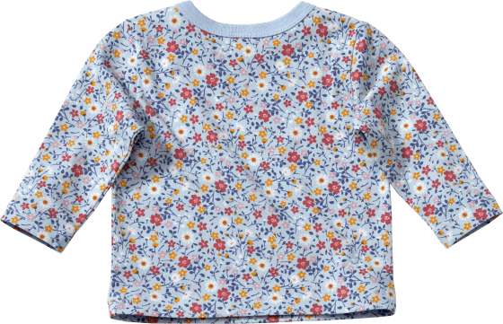 Langarmshirt Pro Blumen-Muster, 74, Climate Gr. 1 mit St blau,