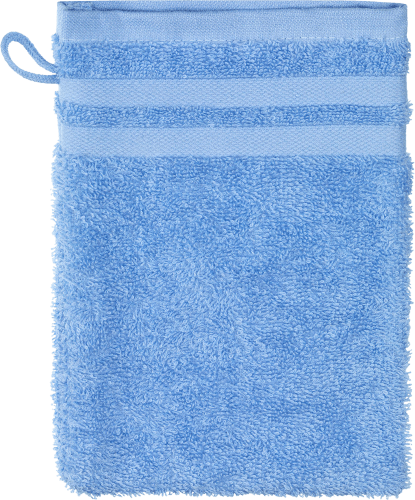 Waschlappen aus Frottee hellblau 100 % St GOTS-zertifiziert, 1 Bio-Baumwolle