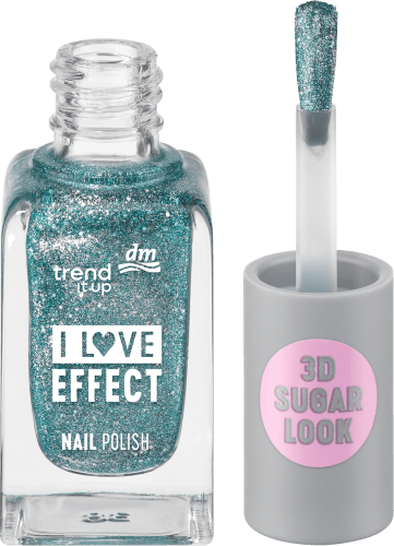 Nagellack Effect 050 Turquoise Glitter, 8 ml