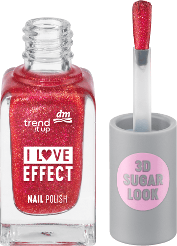 Nagellack Effect 020 Red Glitter, 8 ml