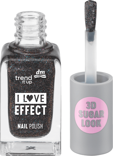 Nagellack Effect 040 Black 8 ml Glitter