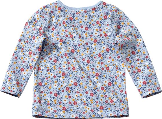 Langarmshirt Pro Climate mit Blumen-Muster, 104, St blau, 1 Gr