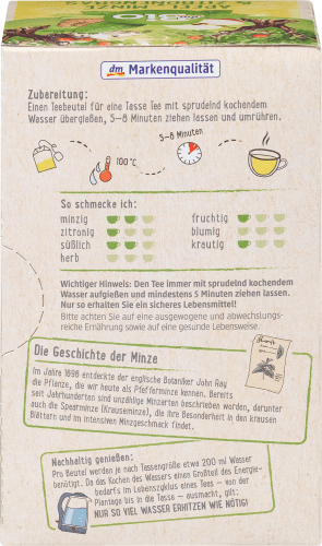 Kräuter-Tee Minze (20 g), Apfel, 2 g 40 x & Früchte- Zitronengras &