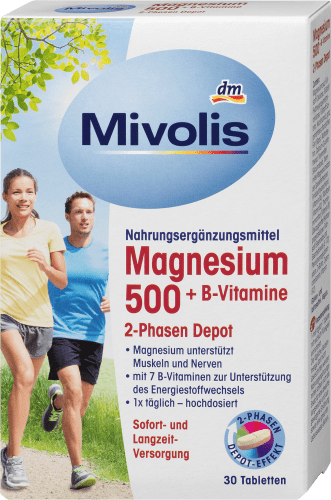 Magnesium 500 + B-Vitamine 2-Phasen Depot, Tabletten 30 St., 45 g