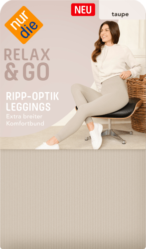 Leggings in Ripp-Optik beige, Gr. 44/46, 1 St | Strumpfhosen & Leggings