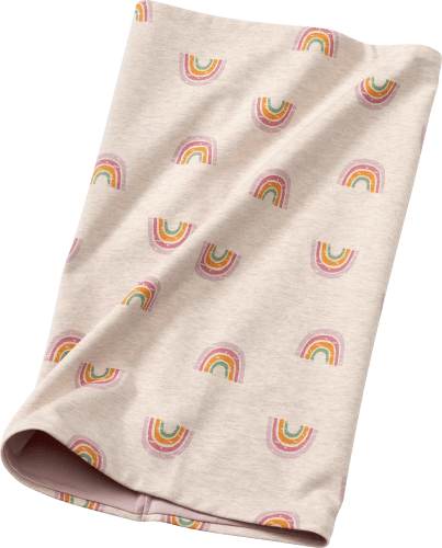 Loop Schal mit 1 St beige, Regenbogen-Muster