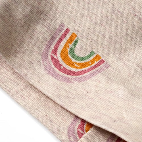 Mütze mit Regenbogen-Muster, beige St 50/51, rosa, & 1 Gr