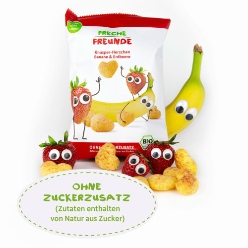 Kindersnack Knusper-Herzchen Banane & g Erdbeere, 30