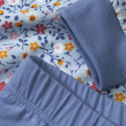 Schlafanzug Pro Climate mit Gr. Blumen-Muster, St 104, 1 beige
