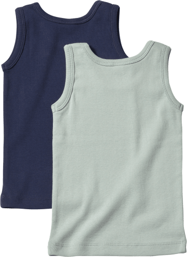 Unterhemden, blau, Gr. 122/128, 2 St