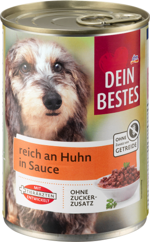 Nassfutter Hund Huhn in Sauce, 400 g