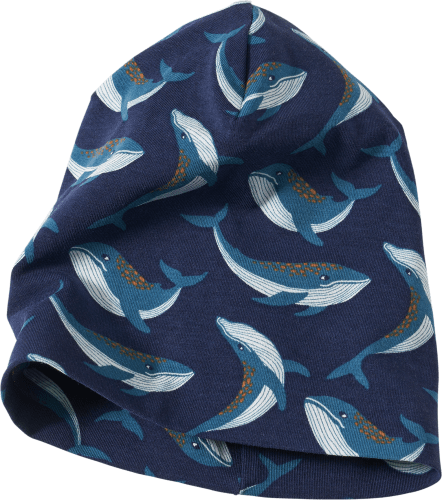 Mütze Pro Climate mit Wal-Muster, blau, Gr. 46/47, 1 St
