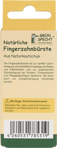 Fingerzahnbürste natürlich, Naturkautschuk, 1 St