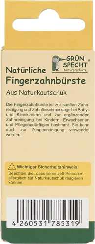 Fingerzahnbürste 1 St natürlich, Naturkautschuk,