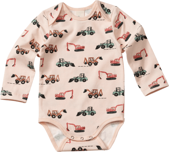 Body Langarm Pro Climate mit Traktor-Muster, beige, Gr. 86/92, 1 St