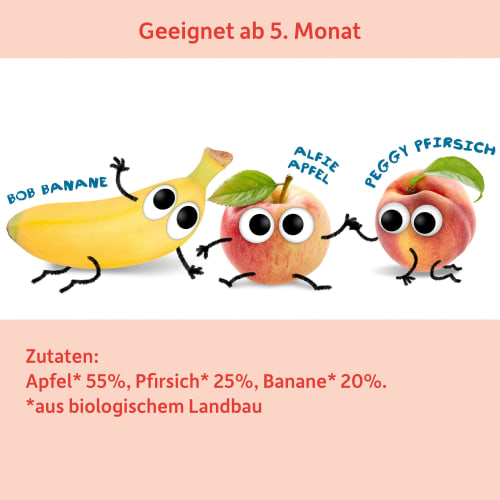 Früchte Apfel, Pfirsich & 5.Monat, Banane, ab g dem 190
