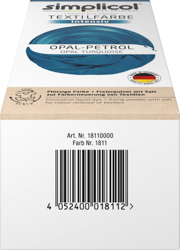 Textilfarbe intensiv Opal- Petrol, St 1