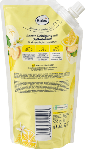 Cremeseife Ginger & Lemon, Nachfüllpack, 500 ml