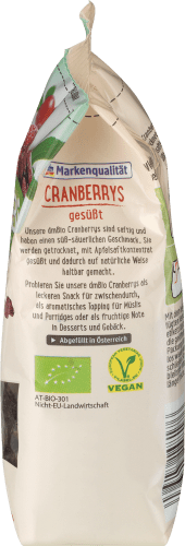 Trockenfrüchte, Cranberrys gesüßt, 100 g