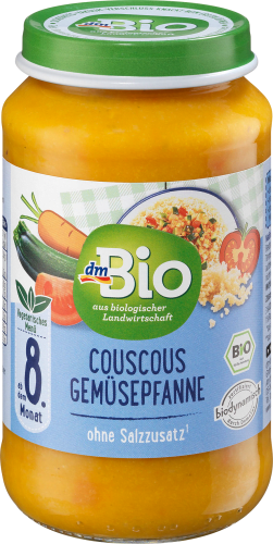ab 220 Couscous-Gemüsepfanne, 8. Monat, Menü Demeter, g dem