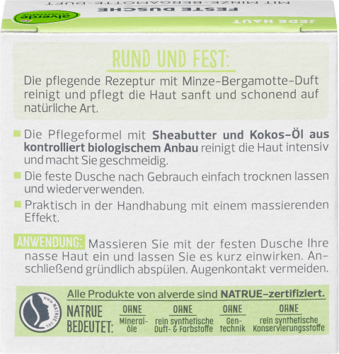 mit Minze-Bergamotte-Duft, Dusche 60 g Feste