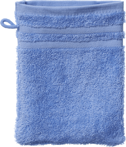 Waschlappen aus Frottee hellblau 100 % Bio-Baumwolle GOTS-zertifiziert, 1 St