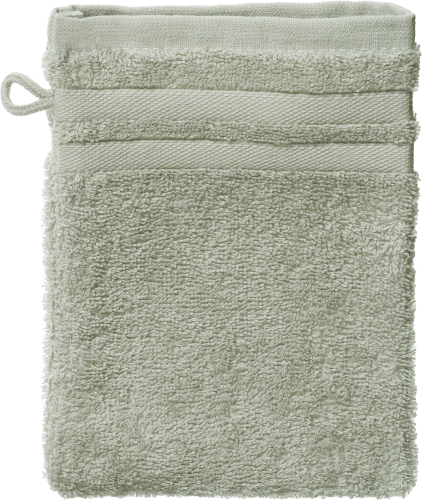 Waschlappen aus Frottee salbeigrün GOTS-zertifiziert, St 100% Bio-Baumwolle 1