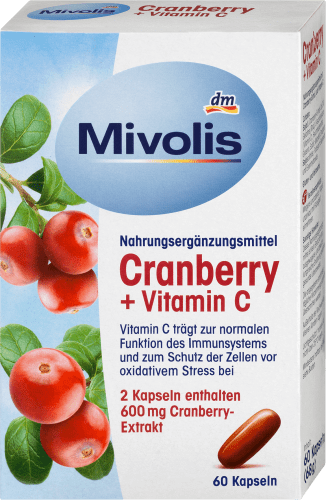 Cranberry + Vitamin C Kapseln, 60 St, 68 g