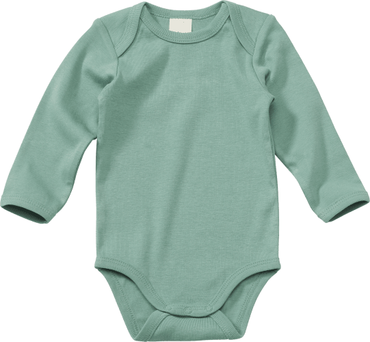 Body Langarm, grün, Gr. 62/68, 1 St | Baby Bodies & Strampler