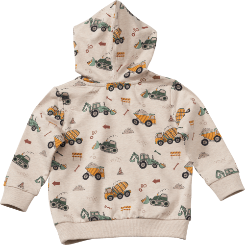 Sweatshirt mit Baustellen-Muster & Kapuze, 1 Gr. beige, St 98