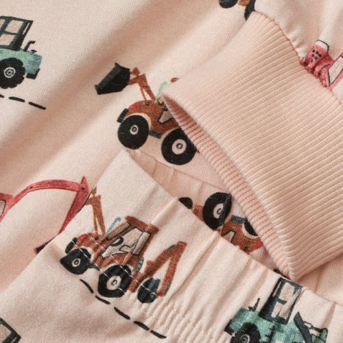 Schlafanzug mit Traktor-Muster, 1 Gr. St 92, beige