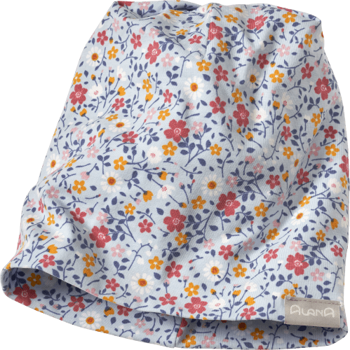Mütze Pro Climate mit Blumen-Muster, blau, Gr. 44/45, 1 St