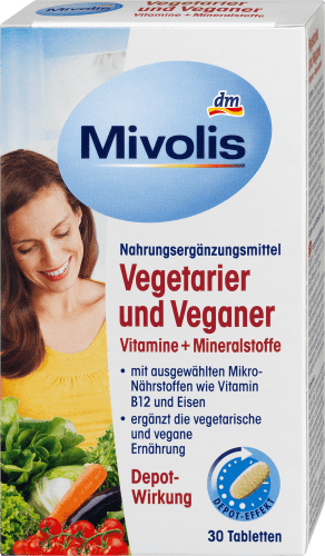 Vegetarier und Veganer Vitamine Mineralstoffe, Tabletten 46 + St., g 30